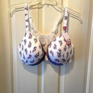 NWT lovely floral Cacique underwire bra